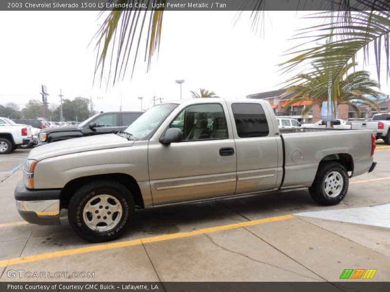 Light Pewter Metallic / Tan 2003 Chevrolet Silverado 1500 LS Extended Cab