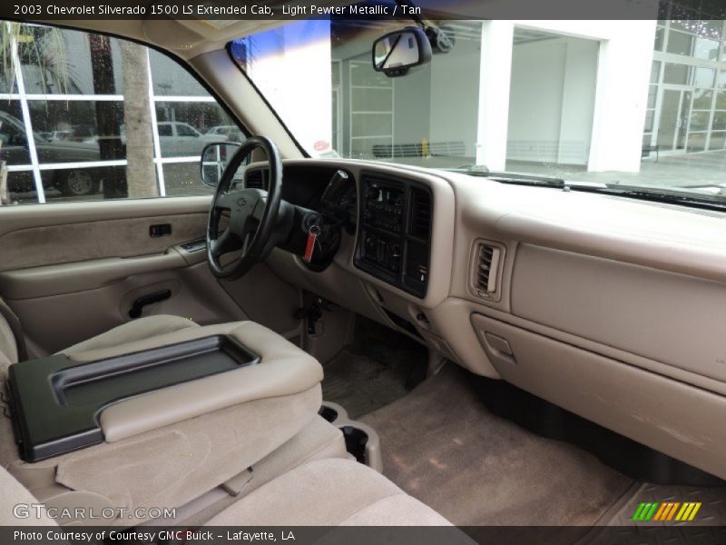 Light Pewter Metallic / Tan 2003 Chevrolet Silverado 1500 LS Extended Cab