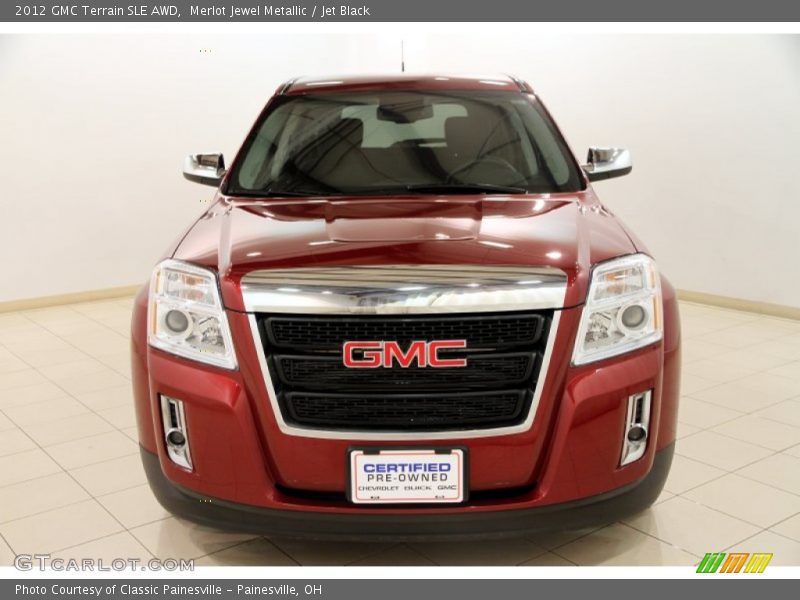 Merlot Jewel Metallic / Jet Black 2012 GMC Terrain SLE AWD