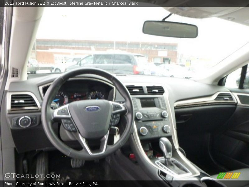Sterling Gray Metallic / Charcoal Black 2013 Ford Fusion SE 2.0 EcoBoost