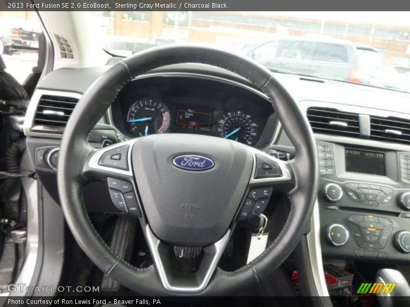 Sterling Gray Metallic / Charcoal Black 2013 Ford Fusion SE 2.0 EcoBoost