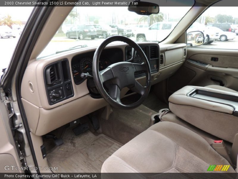 Light Pewter Metallic / Tan 2003 Chevrolet Silverado 1500 LS Extended Cab