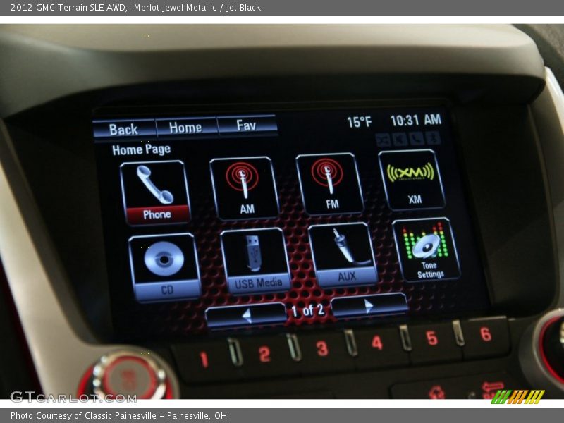 Merlot Jewel Metallic / Jet Black 2012 GMC Terrain SLE AWD