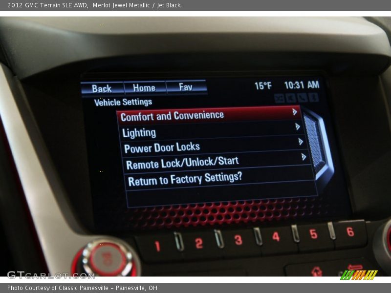 Merlot Jewel Metallic / Jet Black 2012 GMC Terrain SLE AWD