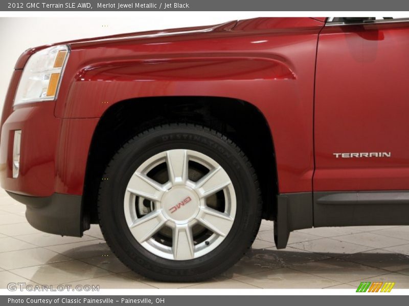 Merlot Jewel Metallic / Jet Black 2012 GMC Terrain SLE AWD