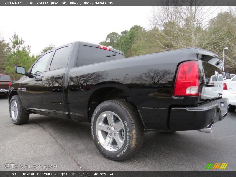 Black / Black/Diesel Gray 2014 Ram 1500 Express Quad Cab