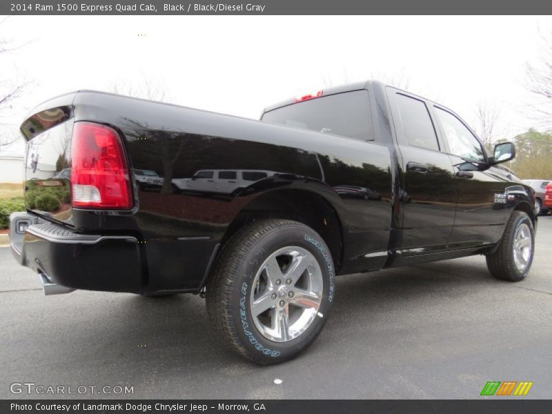 Black / Black/Diesel Gray 2014 Ram 1500 Express Quad Cab