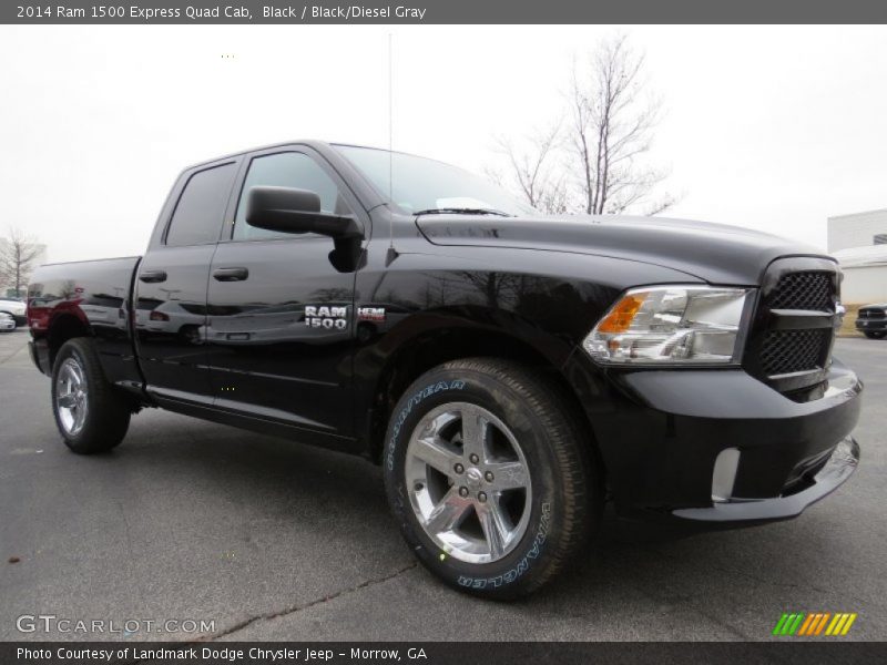 Black / Black/Diesel Gray 2014 Ram 1500 Express Quad Cab