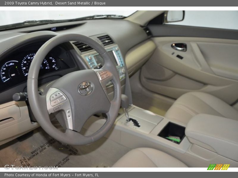 Desert Sand Metallic / Bisque 2009 Toyota Camry Hybrid