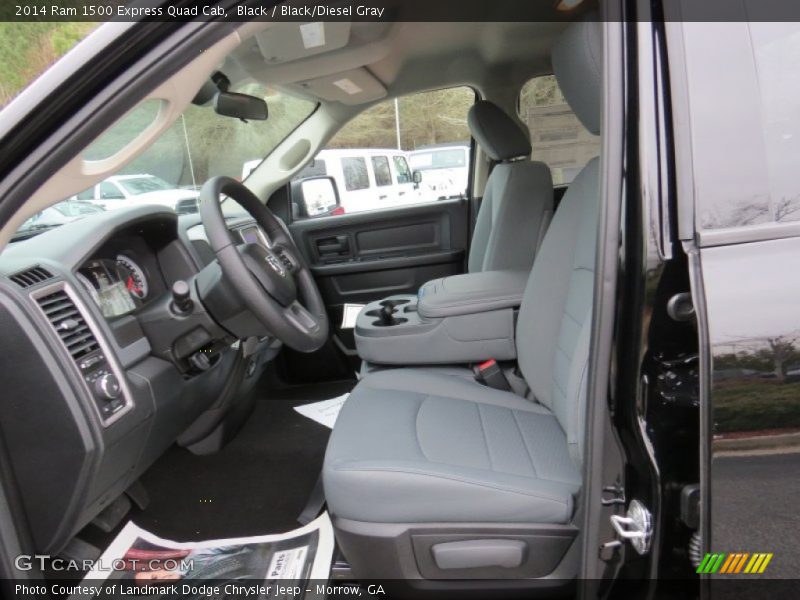 Black / Black/Diesel Gray 2014 Ram 1500 Express Quad Cab