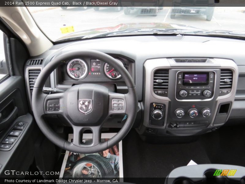 Black / Black/Diesel Gray 2014 Ram 1500 Express Quad Cab