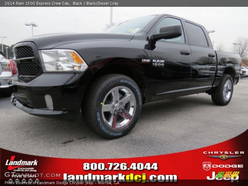 Black / Black/Diesel Gray 2014 Ram 1500 Express Crew Cab