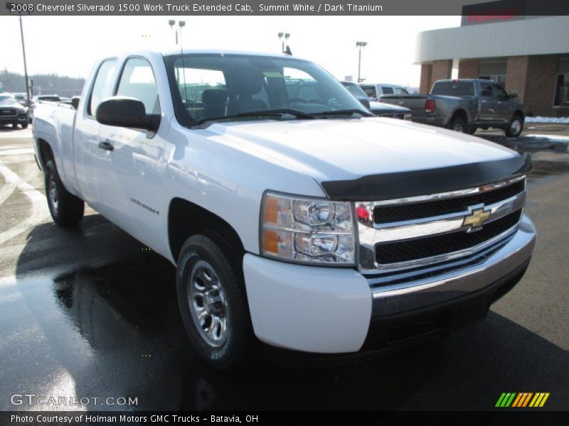 Summit White / Dark Titanium 2008 Chevrolet Silverado 1500 Work Truck Extended Cab