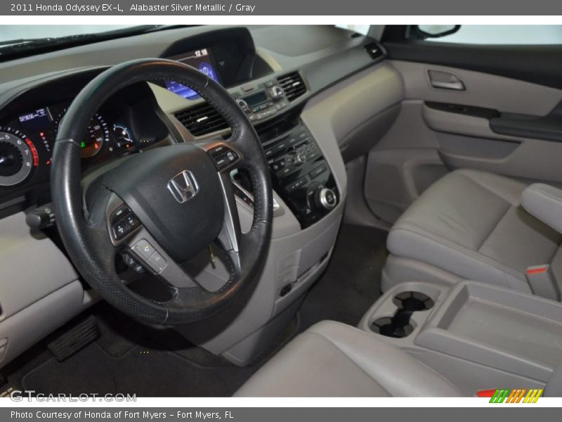 Alabaster Silver Metallic / Gray 2011 Honda Odyssey EX-L