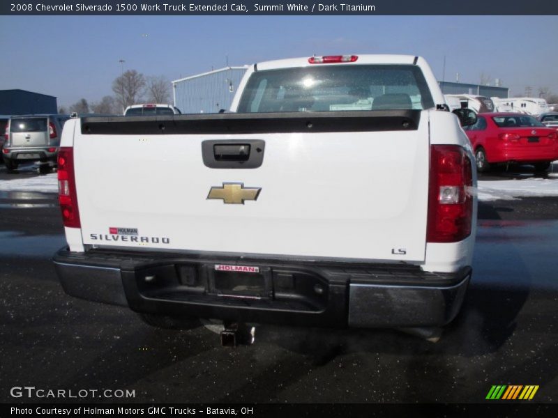 Summit White / Dark Titanium 2008 Chevrolet Silverado 1500 Work Truck Extended Cab