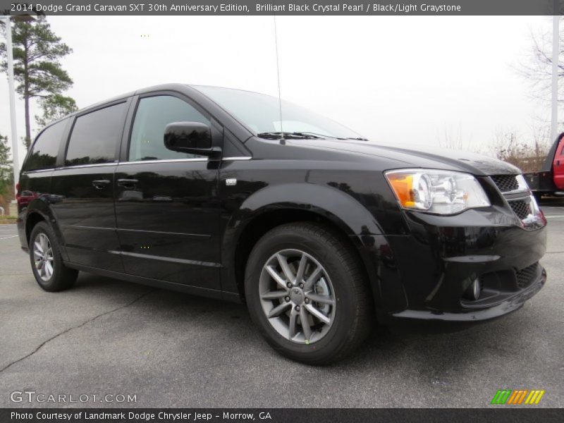 Brilliant Black Crystal Pearl / Black/Light Graystone 2014 Dodge Grand Caravan SXT 30th Anniversary Edition