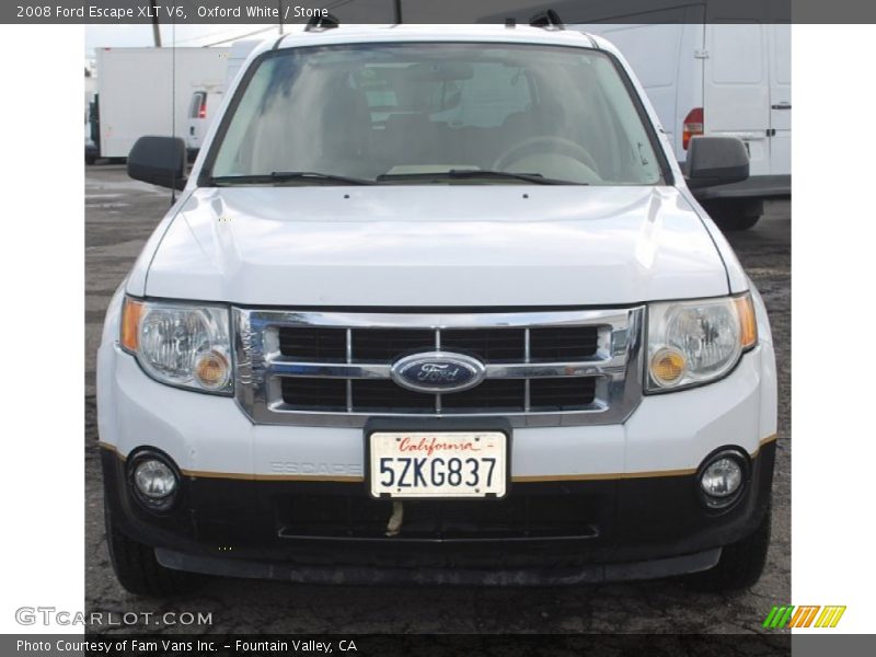 Oxford White / Stone 2008 Ford Escape XLT V6
