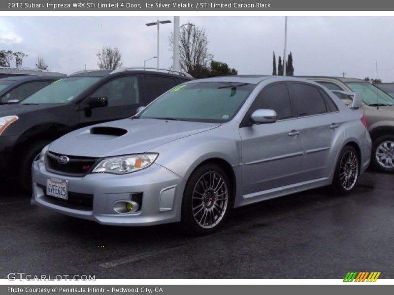 Ice Silver Metallic / STi Limited Carbon Black 2012 Subaru Impreza WRX STi Limited 4 Door