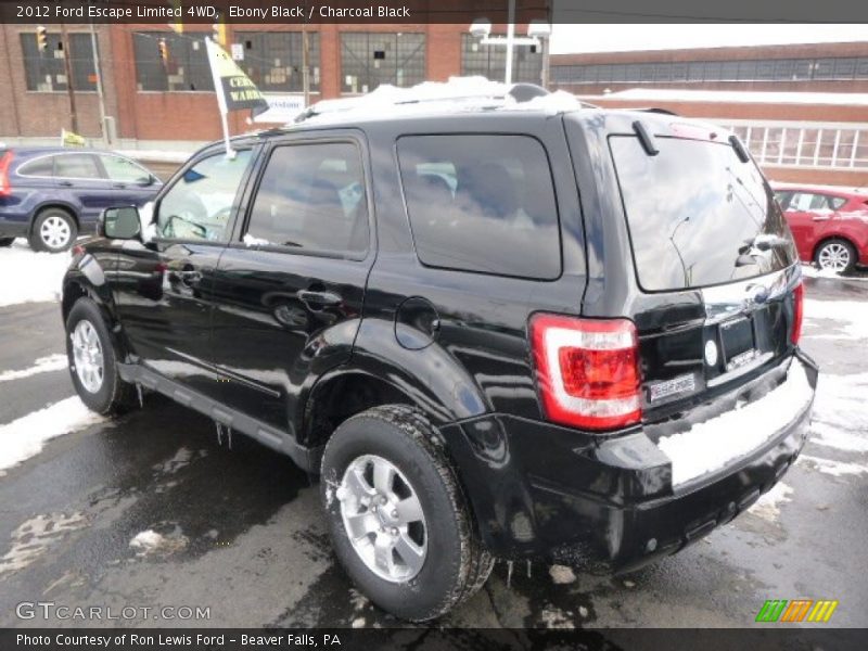 Ebony Black / Charcoal Black 2012 Ford Escape Limited 4WD