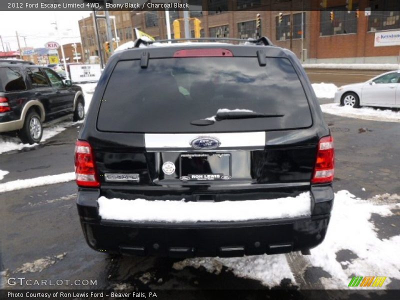 Ebony Black / Charcoal Black 2012 Ford Escape Limited 4WD