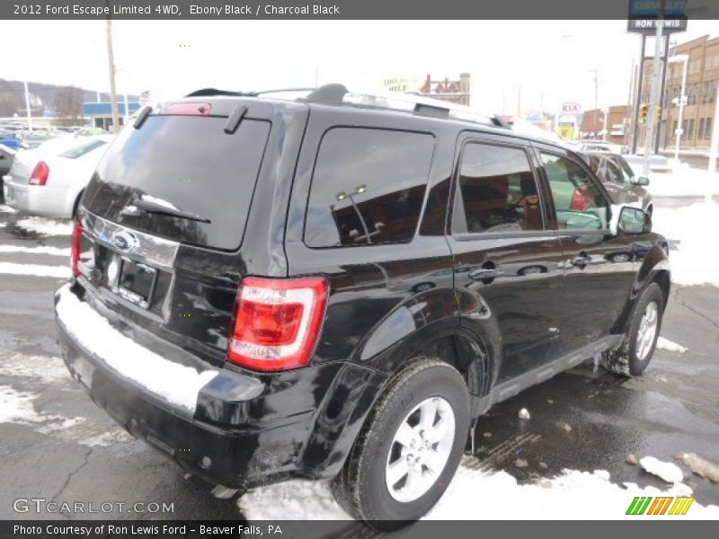 Ebony Black / Charcoal Black 2012 Ford Escape Limited 4WD