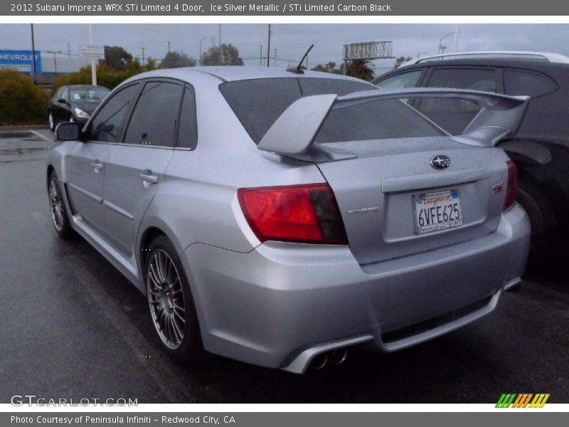 Ice Silver Metallic / STi Limited Carbon Black 2012 Subaru Impreza WRX STi Limited 4 Door