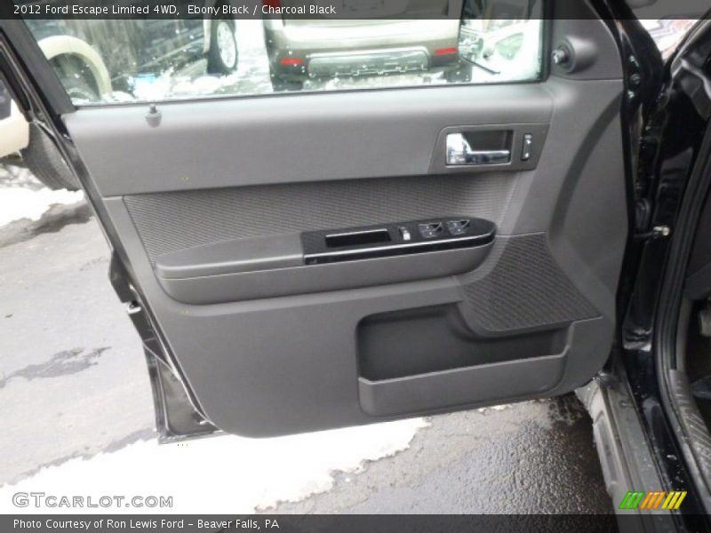 Ebony Black / Charcoal Black 2012 Ford Escape Limited 4WD