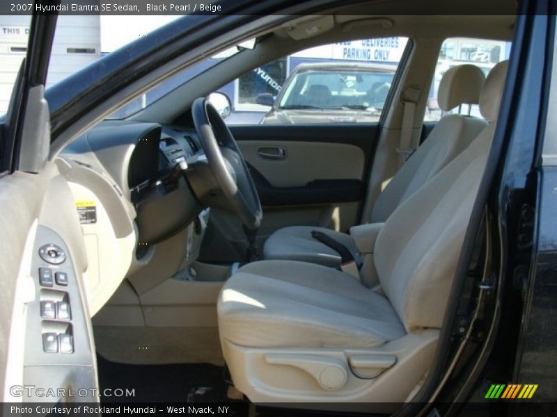 Black Pearl / Beige 2007 Hyundai Elantra SE Sedan