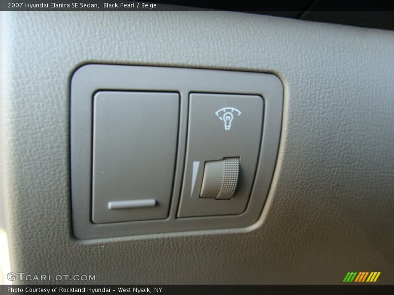 Black Pearl / Beige 2007 Hyundai Elantra SE Sedan