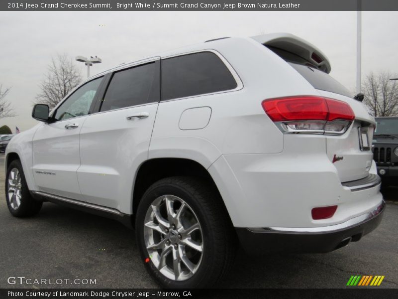 Bright White / Summit Grand Canyon Jeep Brown Natura Leather 2014 Jeep Grand Cherokee Summit