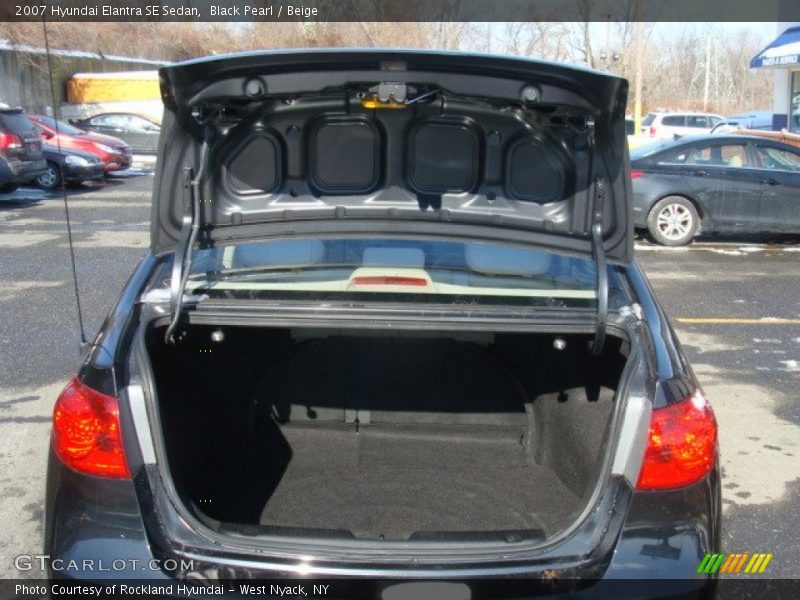 Black Pearl / Beige 2007 Hyundai Elantra SE Sedan