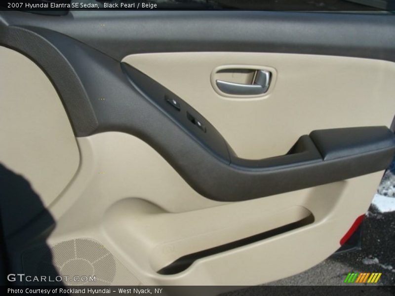 Black Pearl / Beige 2007 Hyundai Elantra SE Sedan
