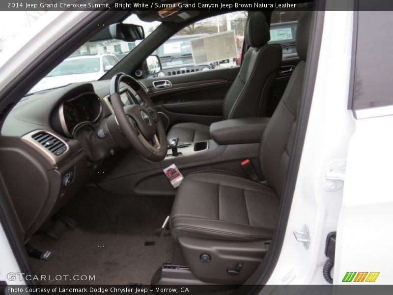 Bright White / Summit Grand Canyon Jeep Brown Natura Leather 2014 Jeep Grand Cherokee Summit