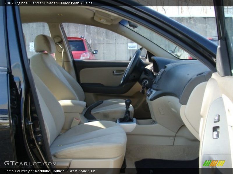 Black Pearl / Beige 2007 Hyundai Elantra SE Sedan