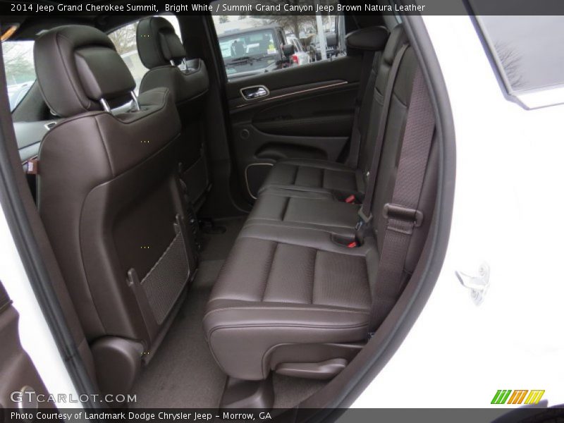 Bright White / Summit Grand Canyon Jeep Brown Natura Leather 2014 Jeep Grand Cherokee Summit