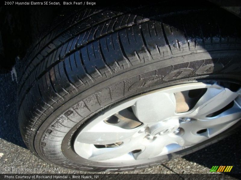 Black Pearl / Beige 2007 Hyundai Elantra SE Sedan