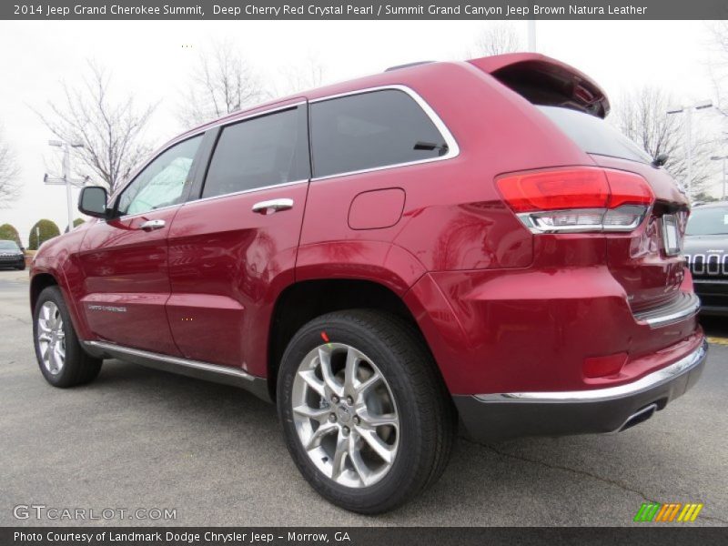 Deep Cherry Red Crystal Pearl / Summit Grand Canyon Jeep Brown Natura Leather 2014 Jeep Grand Cherokee Summit