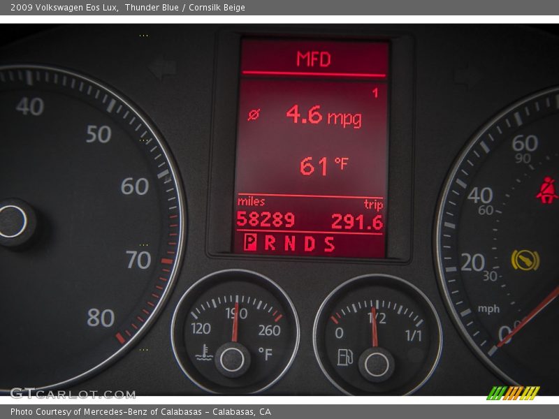 Thunder Blue / Cornsilk Beige 2009 Volkswagen Eos Lux