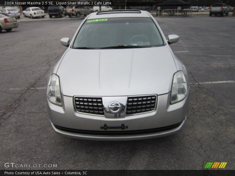Liquid Silver Metallic / Cafe Latte 2004 Nissan Maxima 3.5 SE