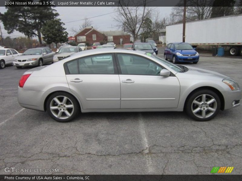 Liquid Silver Metallic / Cafe Latte 2004 Nissan Maxima 3.5 SE