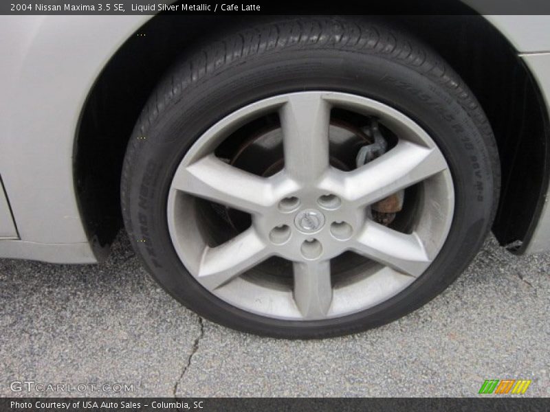 Liquid Silver Metallic / Cafe Latte 2004 Nissan Maxima 3.5 SE