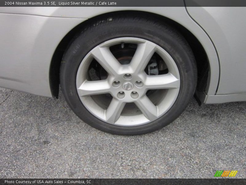 Liquid Silver Metallic / Cafe Latte 2004 Nissan Maxima 3.5 SE