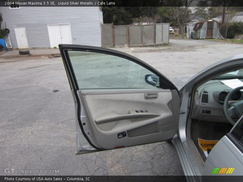 Liquid Silver Metallic / Cafe Latte 2004 Nissan Maxima 3.5 SE