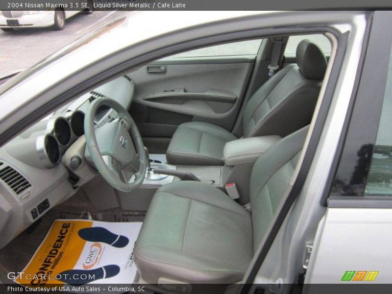 Liquid Silver Metallic / Cafe Latte 2004 Nissan Maxima 3.5 SE