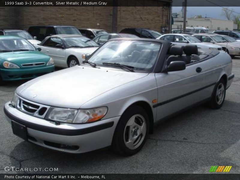 Silver Metallic / Medium Gray 1999 Saab 9-3 Convertible