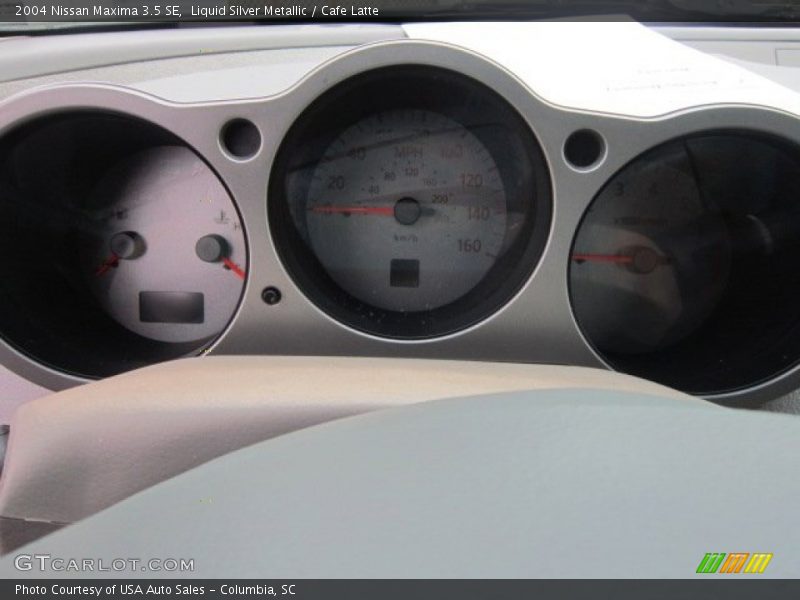 Liquid Silver Metallic / Cafe Latte 2004 Nissan Maxima 3.5 SE