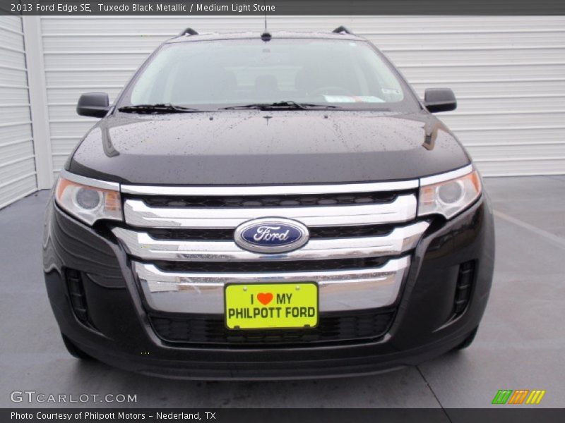Tuxedo Black Metallic / Medium Light Stone 2013 Ford Edge SE