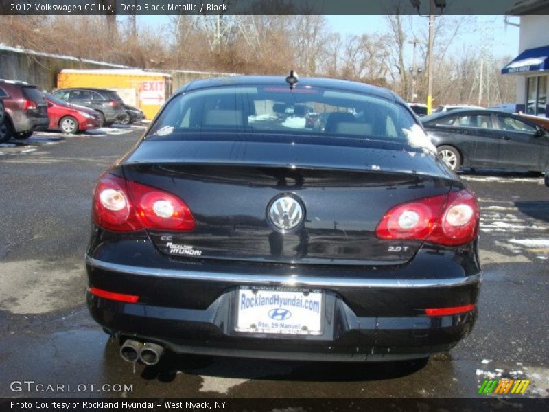 Deep Black Metallic / Black 2012 Volkswagen CC Lux