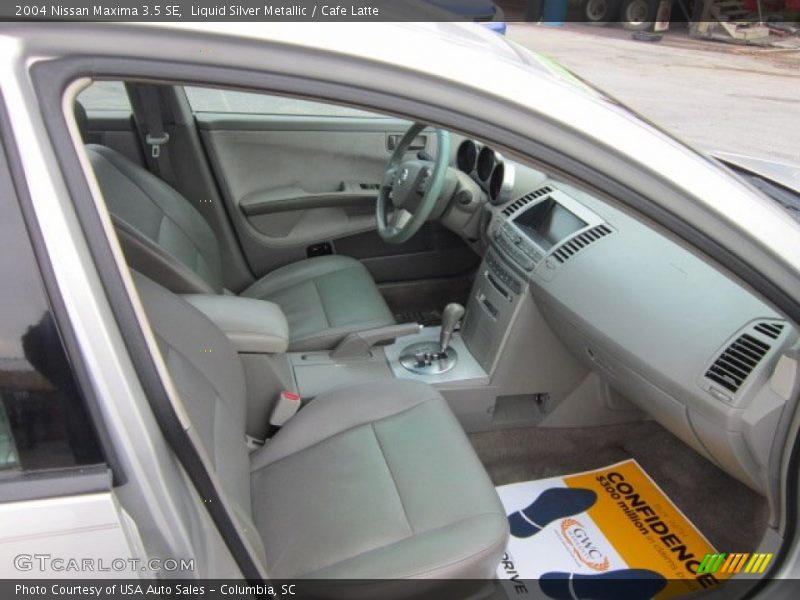 Liquid Silver Metallic / Cafe Latte 2004 Nissan Maxima 3.5 SE