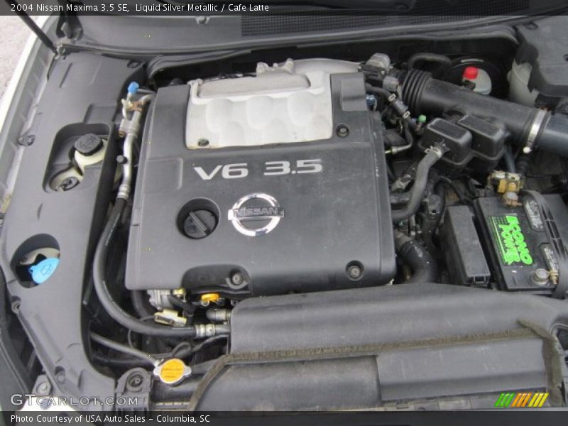 Liquid Silver Metallic / Cafe Latte 2004 Nissan Maxima 3.5 SE